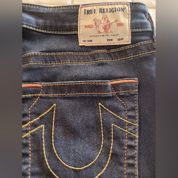 🔥True Religion Women's (30 W - 28.5) Blue Skinny Jeans. - Picture 3 of 7